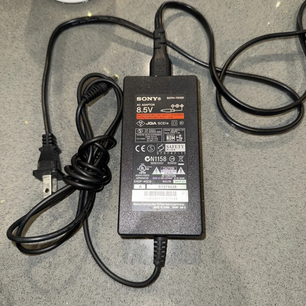 OEM Genuine Sony Playstation 2 PS2 Slim SCPH-79100 AC Adapter Power Supply 8.5v